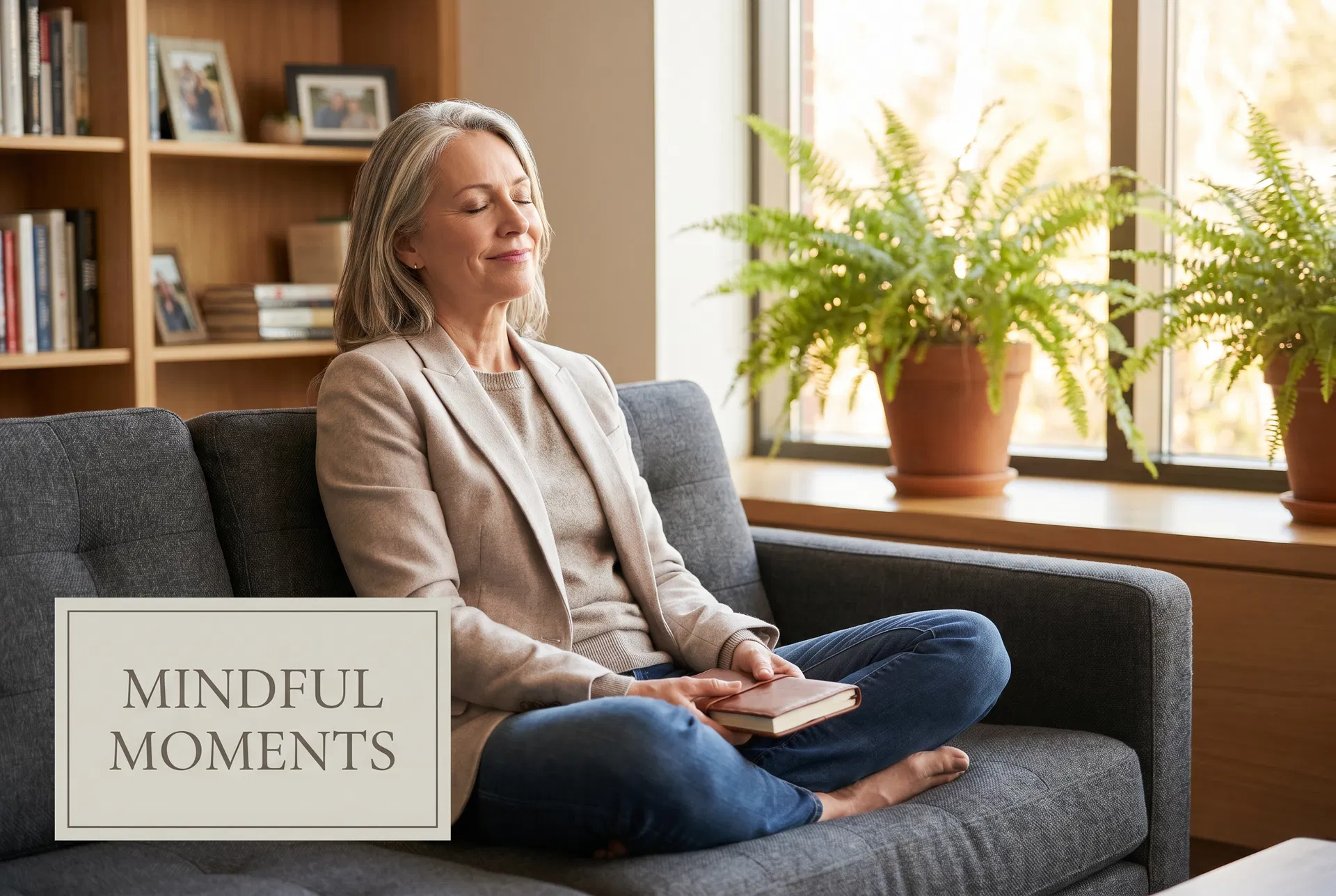 Professional woman meditating
